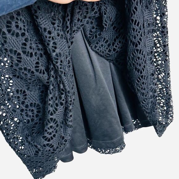 Express Cocktail Party Dress XS Spaghetti Strap V-Neck  Eyelet Lace Sun Dress - Picture 6 of 9